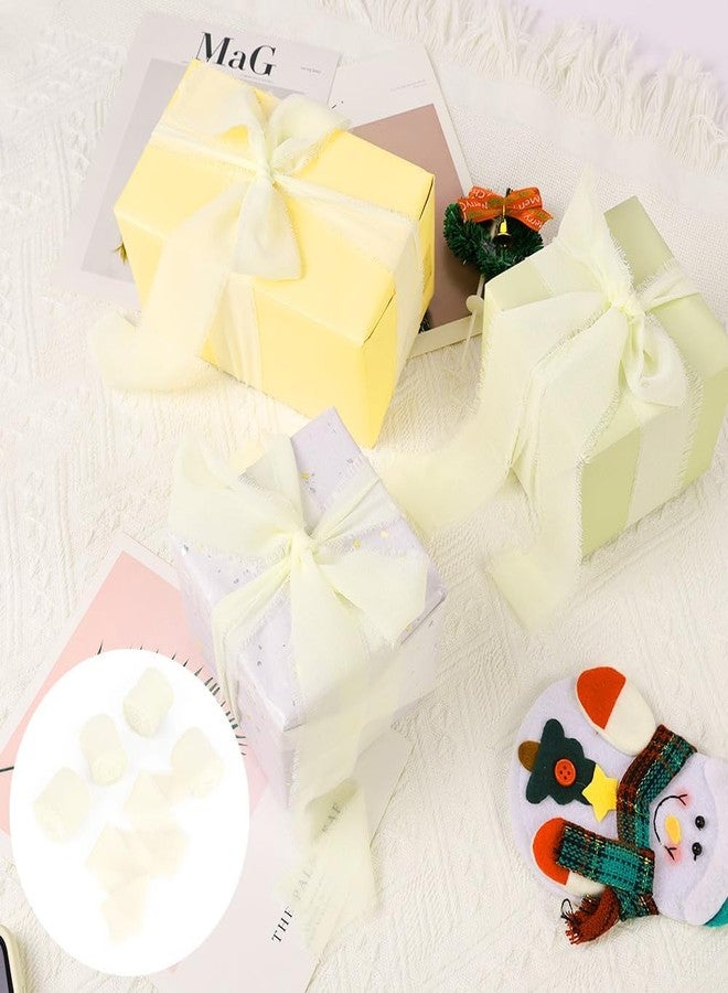 Buildcon 4 Rolls Hand-Torn Chiffon, Satin Ribbon Roll,Soft Gift Wrapping for Wedding, Crafts, Bouquets - Feel Ribbon for Decor and DIY Projects - Image 5